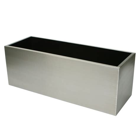 stainless steel planter boxes|rectangular metal planter box.